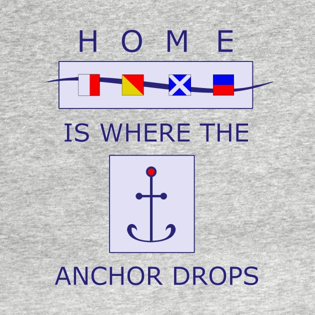 Nautical Home Anchor T Shirt by DISmithArt